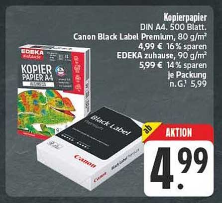Kopierpapier DIN A4, 500 Blatt - Canon Black Label Premium