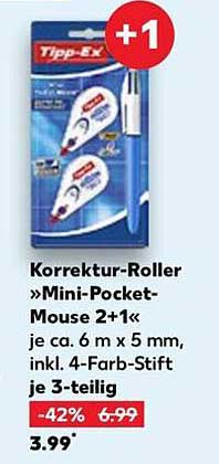 Korrektur-Roller »Mini-Pocket-Mouse 2+1«