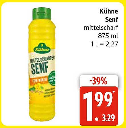 Kühne Senf mittelscharf 875 ml