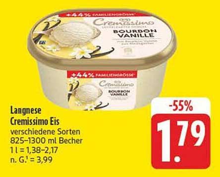 Langnese Cremissimo Eis Bourbon Vanille