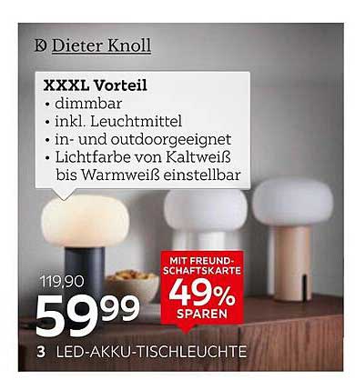 LED-Akku-Tischleuchte von Dieter Knoll