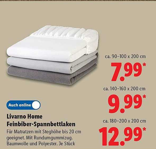 Livorno Home Feinbiber-Spannbettlaken