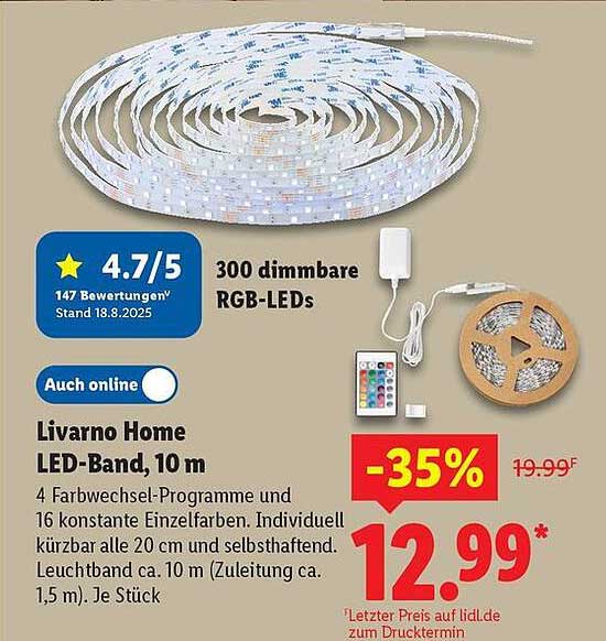 Livorno Home LED-Band, 10 m