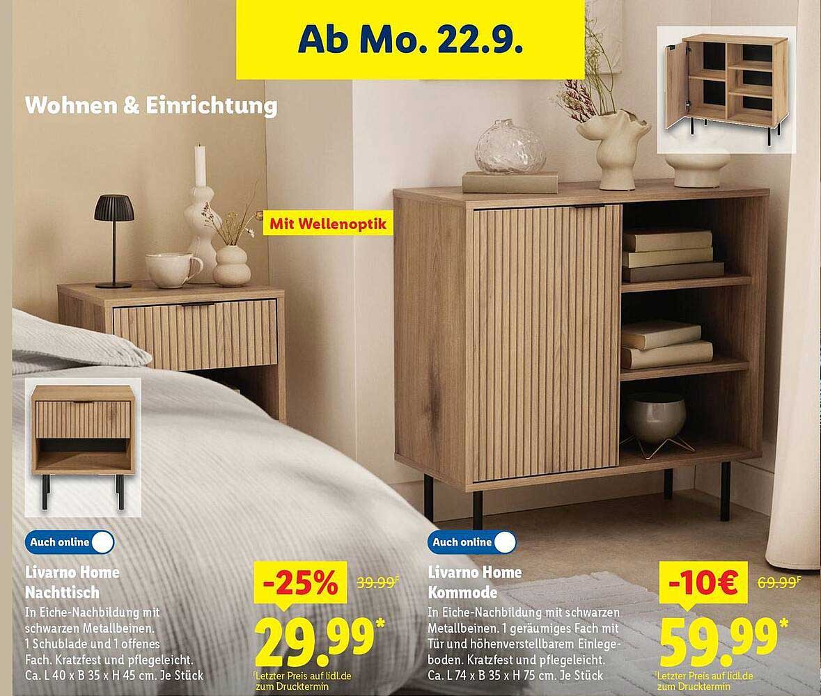 Livorno Home Nachttisch - Jetzt nur 29,99 € statt 39,99 €