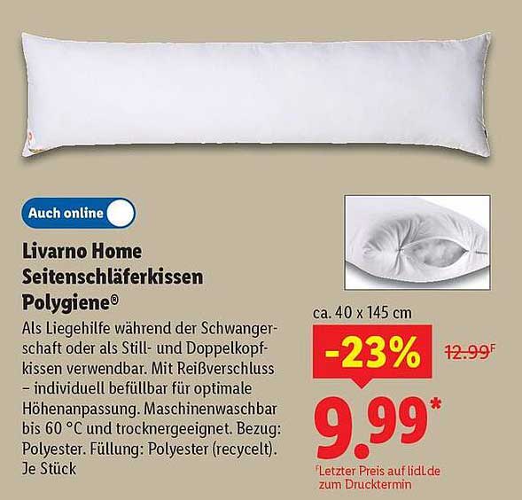Livorno Home Seiten­schläferkissen Polygiene®