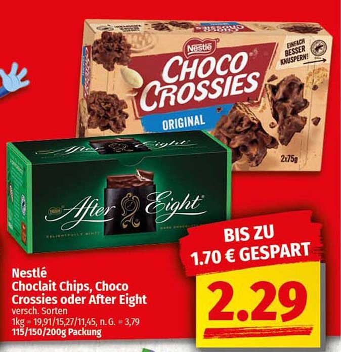 Nestlé Choclit Chips, Choco Crossies oder After Eight - Verschiedene Sorten