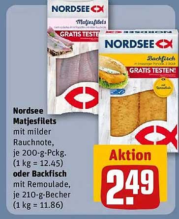 Nordsee Matjesfilets oder Backfisch - lecker genießen!