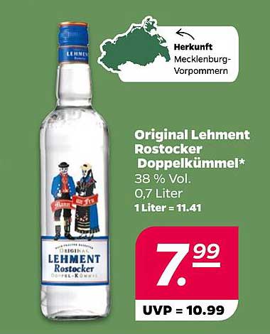 Original Lehmener Rostocker Doppel-Kümmel 0,7 Liter