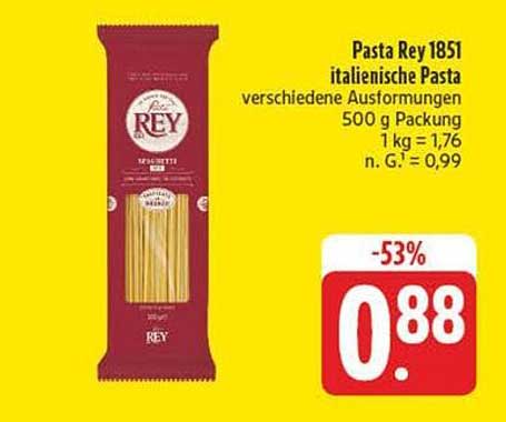 Pasta Rey 1851 italienische Pasta verschiedene Ausführungen 500 g