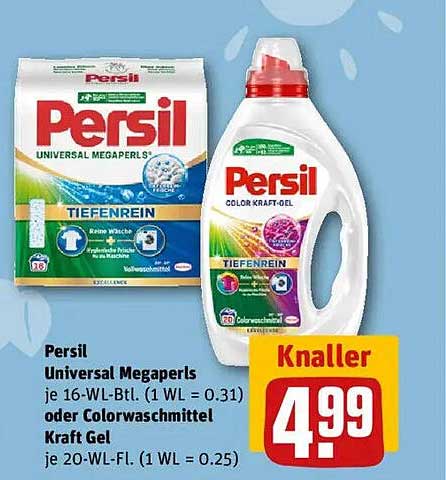 Persil Universal Megaperls oder Colorwaschmittel Kraft Gel