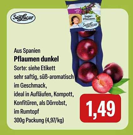 Pflauen dunkel - Sanlucar 300g