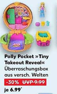 Polly Pocket »Tiny Takeout Reveal« Überraschungsbox aus versch. Welten