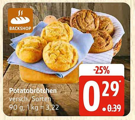 Potatobrötchen - verschiedene Sorten