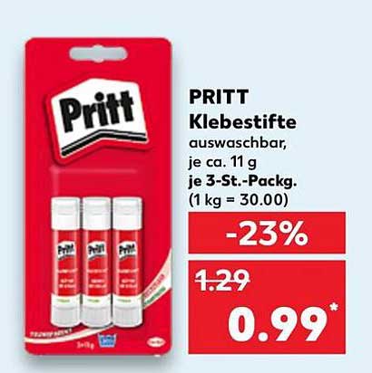 PRITT Klebestifte 3er-Pack, auswaschbar, je 11 g