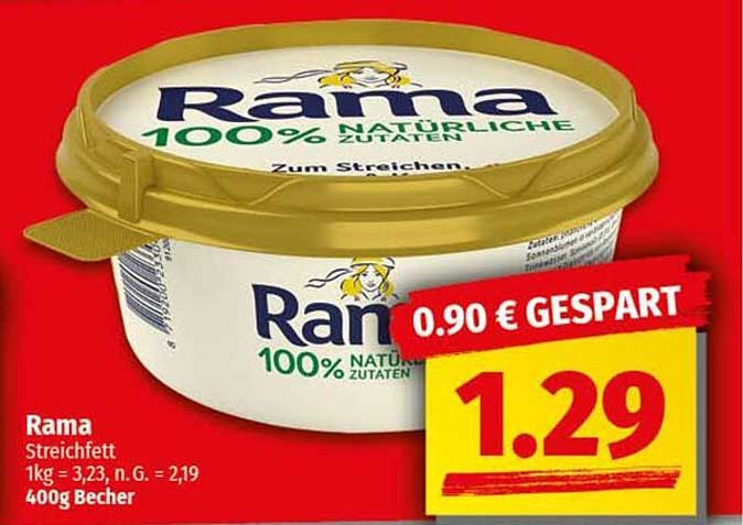 Rama Streichfett 400g Becher