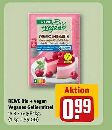 REWE Bio + vegan Veganes Geliermittel je 3 x 6-g-Pckg.