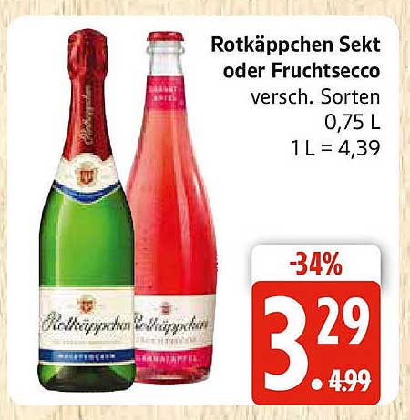 Rotkäppchen Sekt oder Fruchtsecco 0,75 L