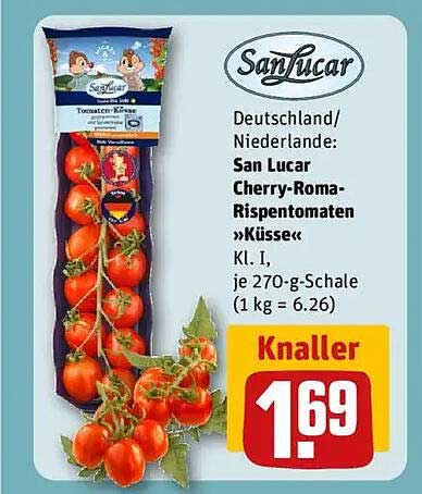 San Lucar Cherry-Roma-Rispentomaten »Küsse«