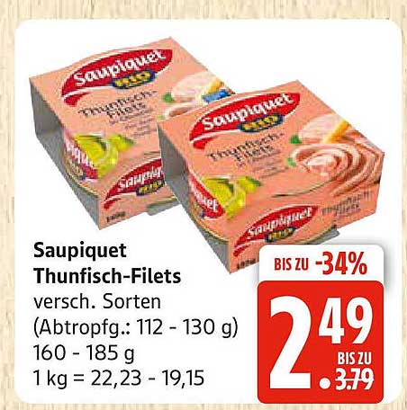 Saupiquet Thunisch-Filets - Verschiedene Sorten