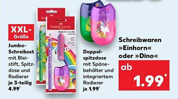 Schreibwaren »Einhorn« oder »Dino« ab 1,99
