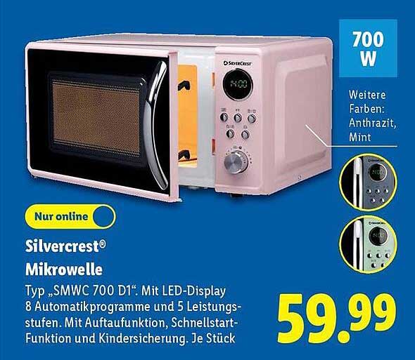 Silvercrest® Mikrowelle Typ „SMWC 700 D1“