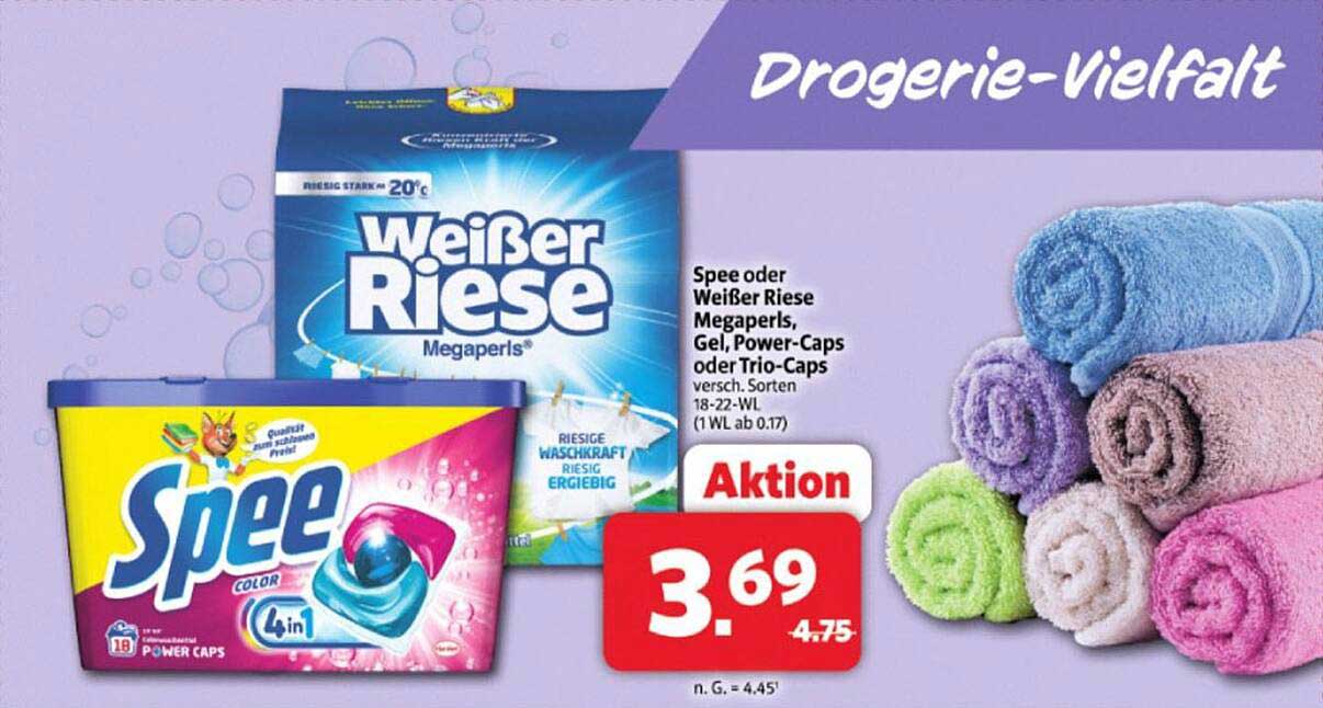 Spee oder Weißer Riese Megaperls, Gel, Power-Caps oder Trio-Caps