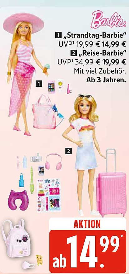 Strandtag-Barbie und Reise-Barbie - Attraktive Preise!