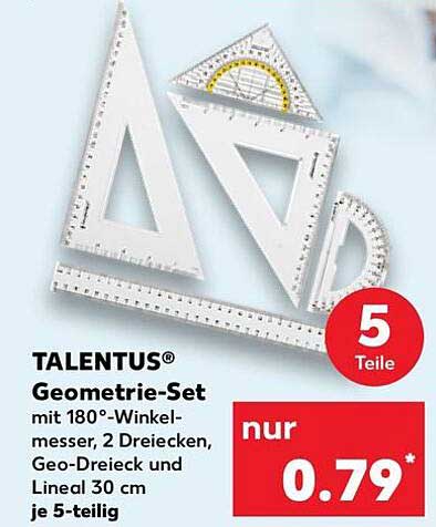 TALENTUS® Geometrie-Set 5-teilig