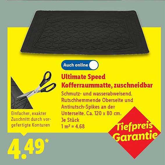 Ultimate Speed Kofferraummatte, zuschneidbar