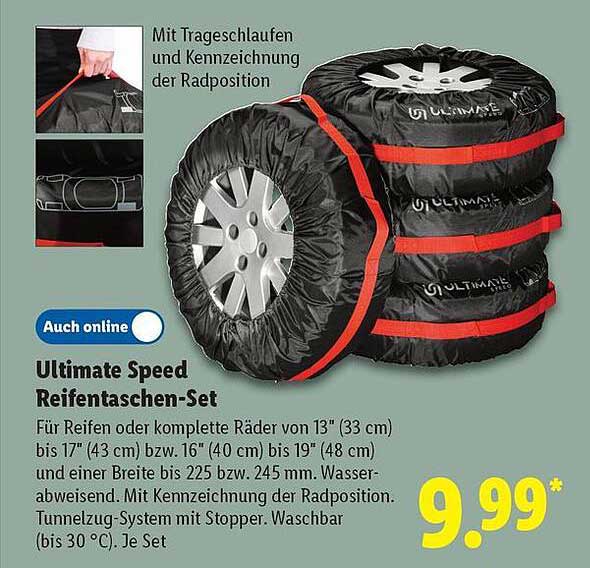Ultimate Speed Reifen Taschen-Set