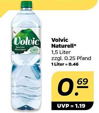 Volvic Naturell 1,5 Liter Flasche (zzgl. 0,25 € Pfand)