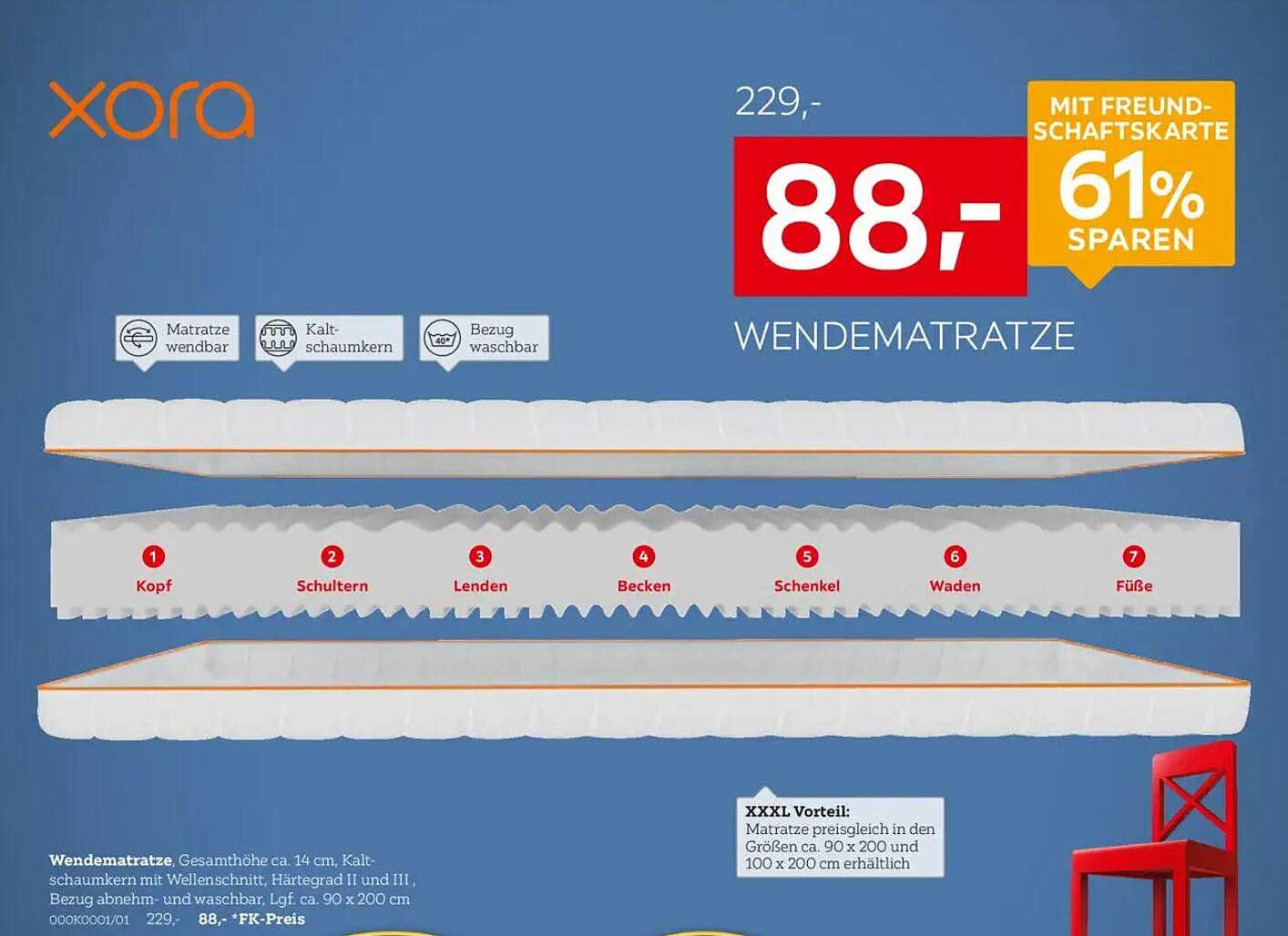 Wendematratze Xora