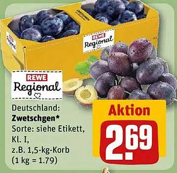 Zwetschgen im 1,5-kg-Korb