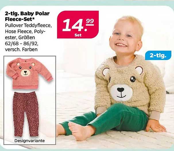 2-tlg. Baby Polar Fleece-Set