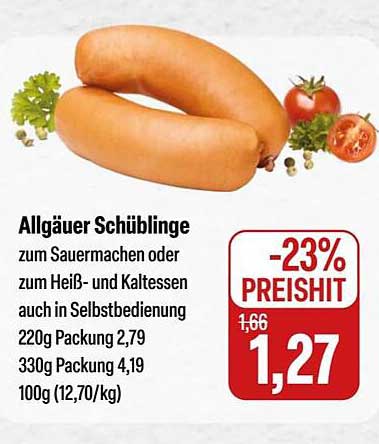 Allgäuer Schüblinge zum Sauermachen oder zum Heiß- und Kaltesessen