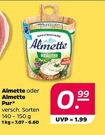 Almette oder Almette Pur – Kräuterfrischkäse