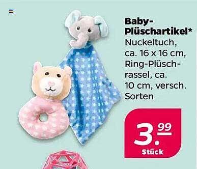 Baby-Plüschartikel* Nuckeltuch und Ring-Plüschrassel