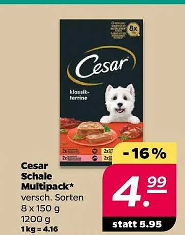 Cesar Schale Multipack - 8 x 150 g von klassik-terrine