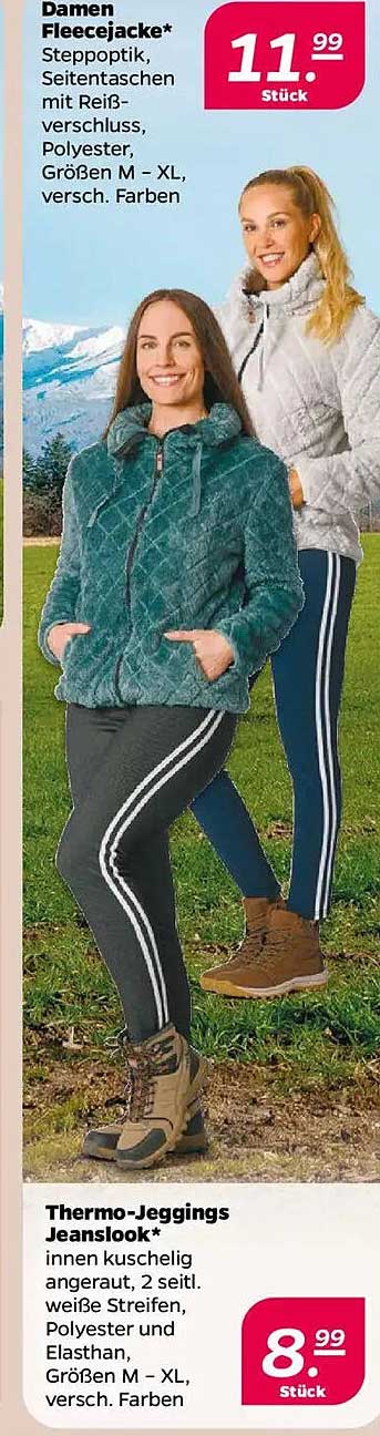 Damen Fleecejacke* und Thermo-Jeggings Jeanslook*