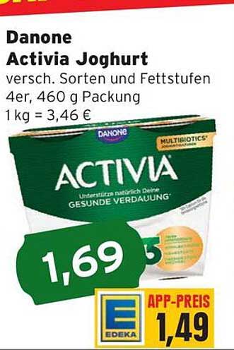 Danone Activia Joghurt - verschiedene Sorten und Fettstufen