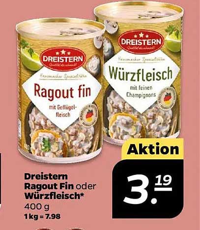 Dreisterng Ragout Fin oder Würzfleich 400 g