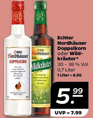 Echter Nordhäuser Doppel-korn oder Wildkräuter 0,7 Liter