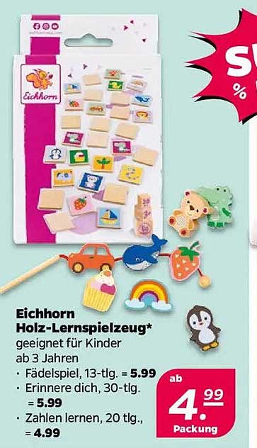 Eichhorn Holz-Lernspielzeug* geeignet für Kinder ab 3 Jahren