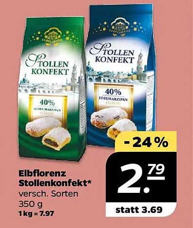 Elbflorenz Stollenkonfekt 350 g - Verschiedene Sorten