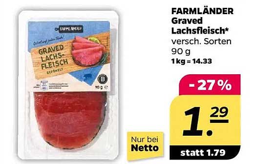 FARMLÄNDER Graved Lachsfleisch - verschiedene Sorten (90 g)