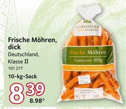 Frische Möhren, dick - 10 kg Sack