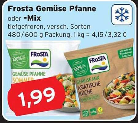 Frosta Gemüse Pfanne oder -Mix tiefgefroren, verschiedene Sorten