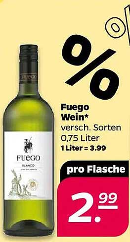 Fuego Wein - vielfältige Sorten, 0,75 Liter
