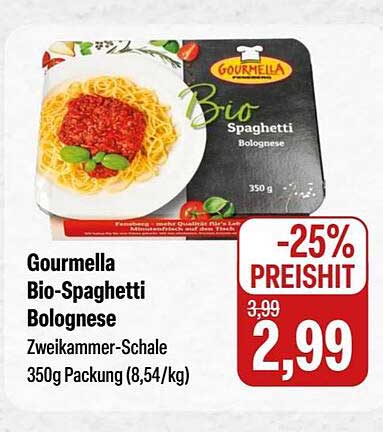 Gourmella Bio-Spaghetti Bolognese 350g