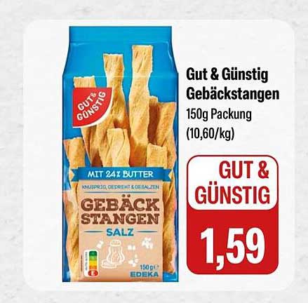 Gut & Günstig Gebäckstangen 150g Packung